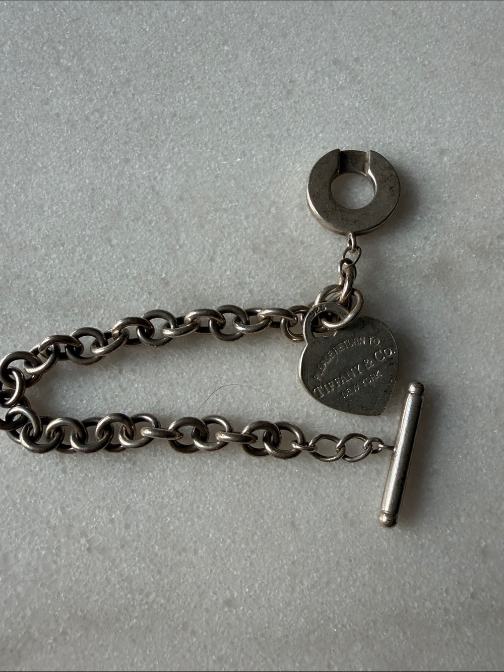 Tiffany & Co. Silver Heart Tag Toggle Bracelet